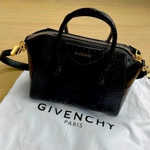 Givenchy Mini Antigona bag in croc embossed leather